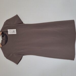 NWT Theory Olive Green Dress Size 00 Short Sleeve Crepe Material